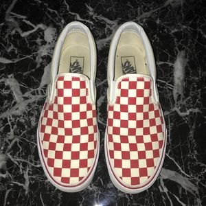 Red Checkerboard Vans